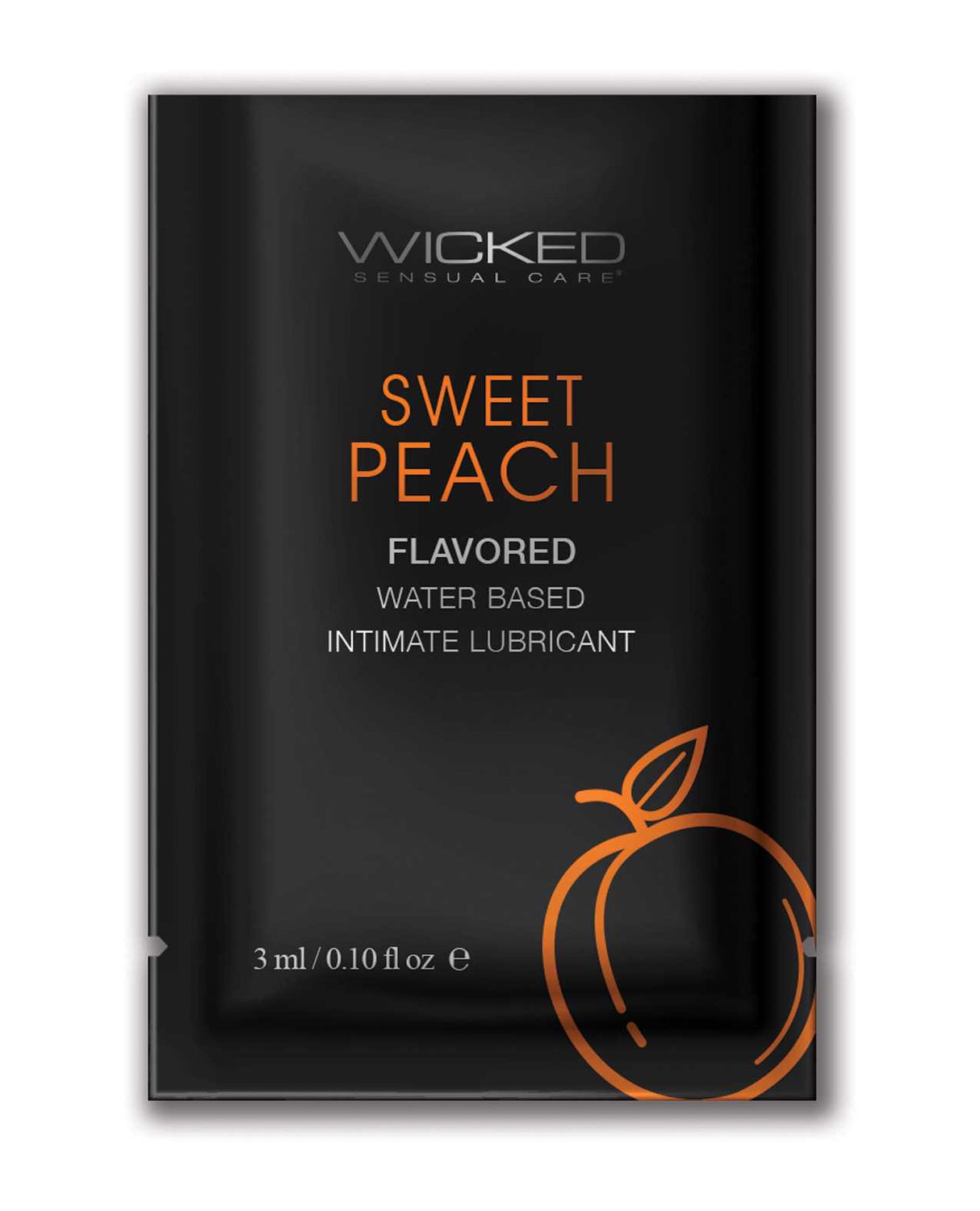 Wicked Sensual Care Water Based Lubricant - .1 oz Sweet Peach