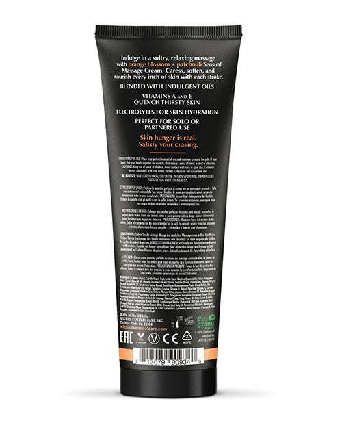 Wicked Sensual Massage Cream 4oz - Orange Blossom and Patchouli