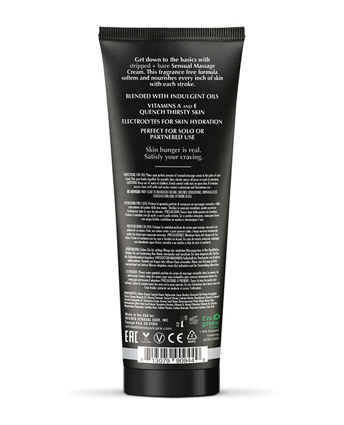 Wicked Sensual Massage Cream 4oz - Stripped and Bare