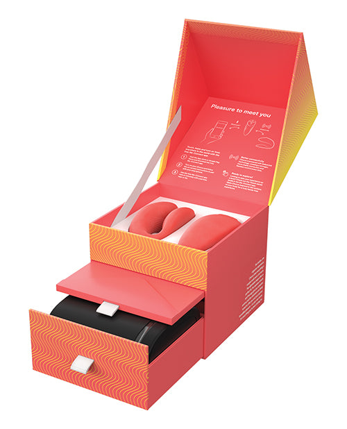 We-Vibe Chorus Rechargeable Couples Vibrator with Squeeze Remote Control - Crave Coral