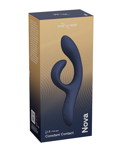 We-Vibe Nova 2 Rechargeable Silicone Rabbit Vibrator - Midnight Blue