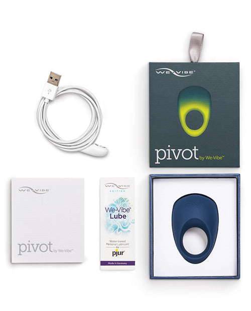 We-Vibe Pivot Rechargeable Silicone Vibrating Cock Ring - Midnight Blue