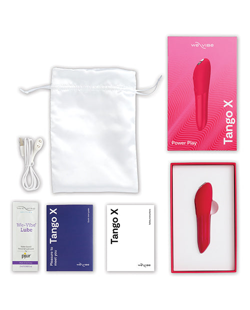 We-Vibe Tango X Rechargeable Clitoral Mini Bullet Vibrator - Cherry Red