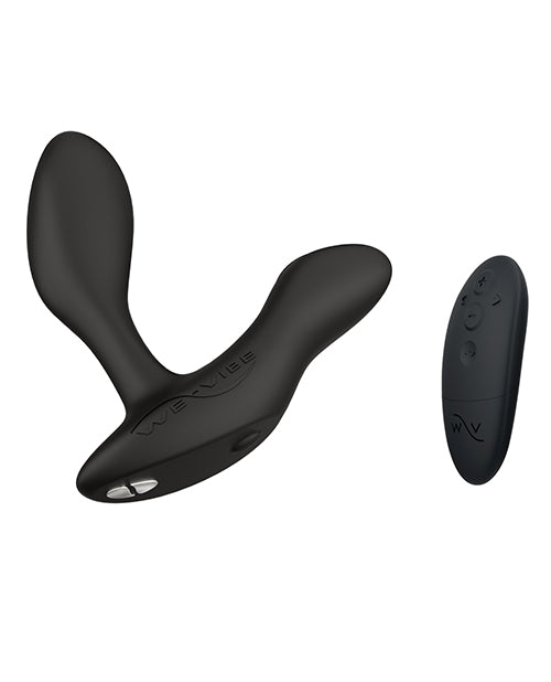 We-Vibe Vector+ Rechargeable Silicone Vibrating Prostate Massager with Remote Control - Charcoal Black