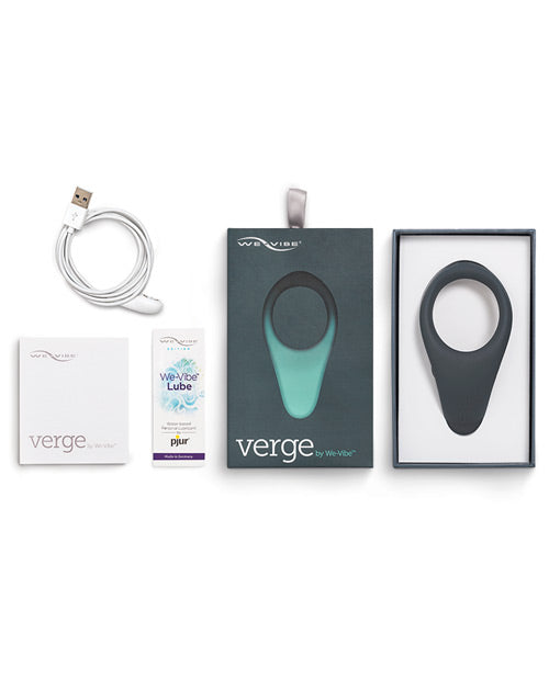 We-Vibe Verge Rechargeable Silicone Vibrating Perineum Cock Ring - Slate