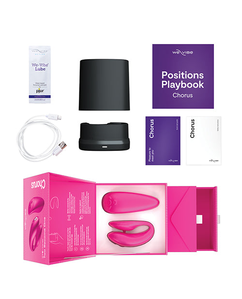 We-Vibe Chorus Rechargeable Couples Vibrator with Squeeze Remote Control - Pink