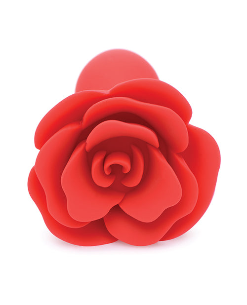 Master Series Booty Bloom Silicone Rose Anal Plug - Large - Red