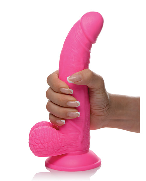 Pop Peckers Dildo with Balls 7.5in - Pink