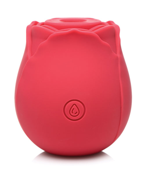 Inmi Bloomgasm Wild Rose 10x Silicone Rechargeable Clit Stimulator with Suction - Red