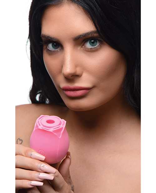 Inmi Bloomgasm Rose 10X Silicone Rechargeable Clitoral Stimulator - Pink