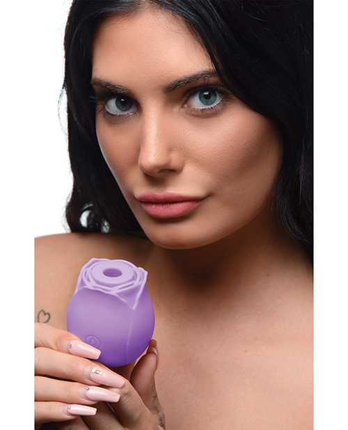 Inmi Bloomgasm Rose 10X Silicone Rechargeable Clitoral Stimulator - Purple