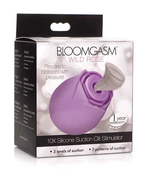 Inmi Bloomgasm Rose 10X Silicone Rechargeable Clitoral Stimulator - Purple