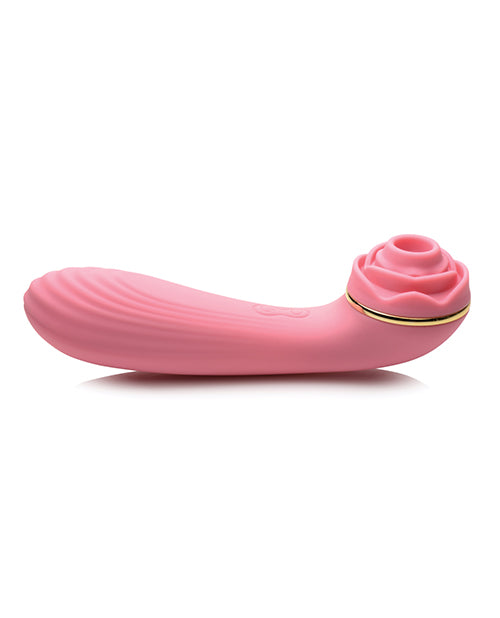 Inmi Bloomgasm Passion Petals 10X Rechargeable Silicone Rose Clitoral Stimulator - Pink