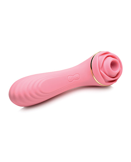 Inmi Bloomgasm Passion Petals 10X Rechargeable Silicone Rose Clitoral Stimulator - Pink