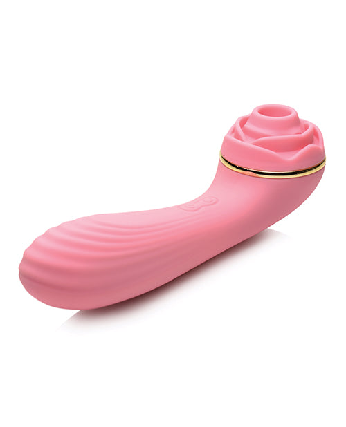 Inmi Bloomgasm Passion Petals 10X Rechargeable Silicone Rose Clitoral Stimulator - Pink