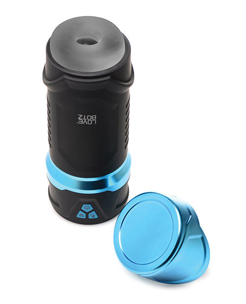LoveBotz Auto Milker Intense Rechargeable Sucking Masturbator - Black/Blue