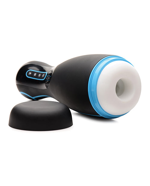 LoveBotz Auto Milker Extreme Rechargeable 16X Sucking Masturbator - Black/Blue