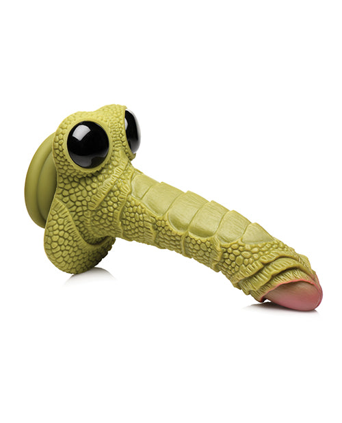 Creature Cocks Swamp Monster Scaly Silicone Dildo - Green/Black