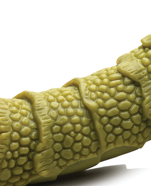 Creature Cocks Swamp Monster Scaly Silicone Dildo - Green/Black