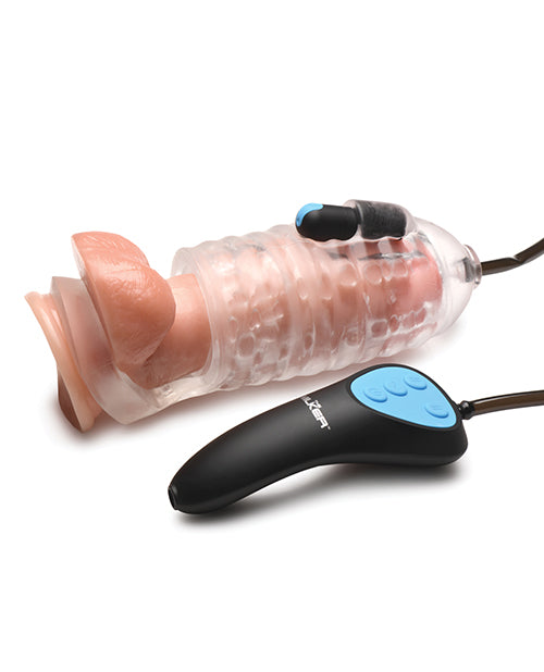 LoveBotz Mini Handheld Rechargeable Milker with Wired Remote Control - Black/Blue/Clear