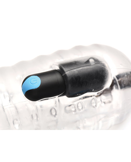 LoveBotz Mini Handheld Rechargeable Milker with Wired Remote Control - Black/Blue/Clear