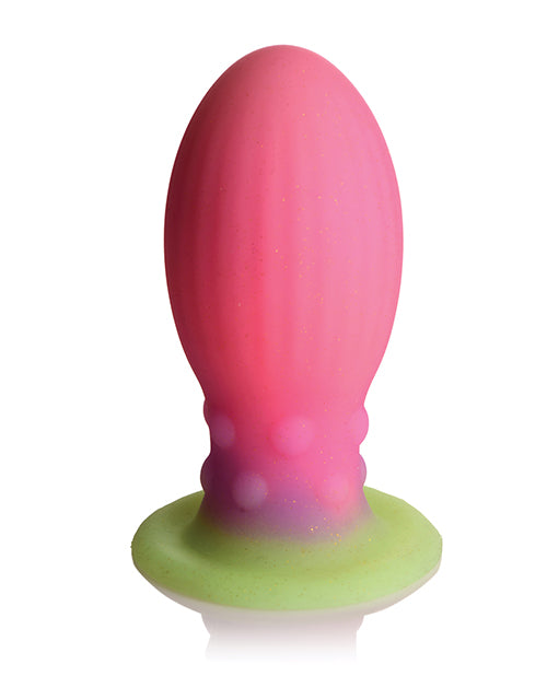 Creature Cocks Xeno Egg Glow in the Dark Silicone Egg - Pink/Green