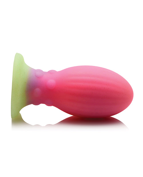 Creature Cocks Xeno Egg Glow in the Dark Silicone Egg - Pink/Green