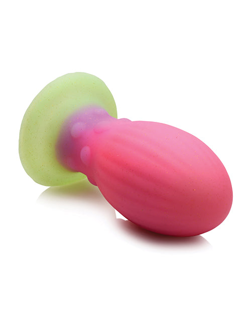 Creature Cocks Xeno Egg Glow in the Dark Silicone Egg - Pink/Green