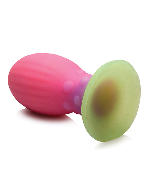 Creature Cocks Xeno Egg Glow in the Dark Silicone Egg - Pink/Green