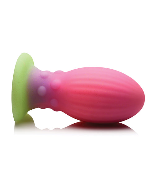 Creature Cocks Xeno Egg Glow in the Dark Silicone Egg - XLarge - Pink/Green