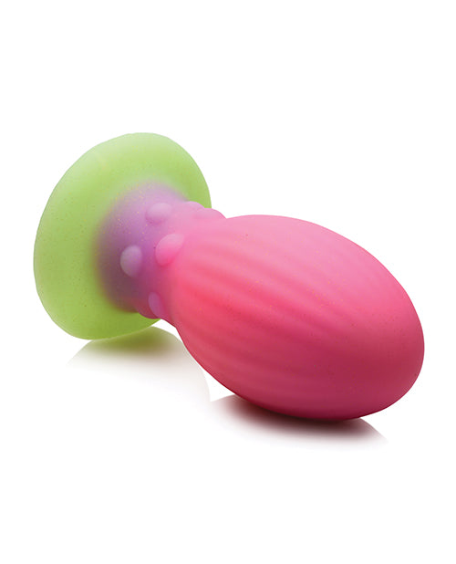 Creature Cocks Xeno Egg Glow in the Dark Silicone Egg - XLarge - Pink/Green
