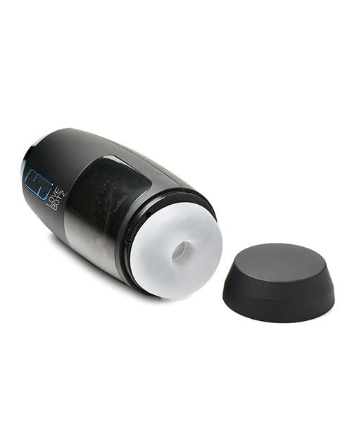 LoveBotz The Milker Slider 18X Rechargeable Stroking Masturbator - Black/Clear