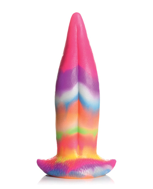 Creature Cocks Unicorn Kiss Glow in the Dark Silicone Dildo - Rainbow
