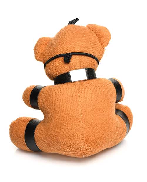 Master Series Gagged Teddy Bear Keychain - Burnt Orange