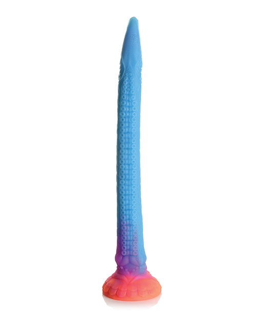 Creature Cocks Makara Glow in The Dark Silicone Snake Dildo - Orange/Purple/Blue Glitter