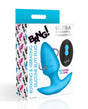Bang! Rotating & Vibrating Tapered Butt Plug w/Remote - Blue