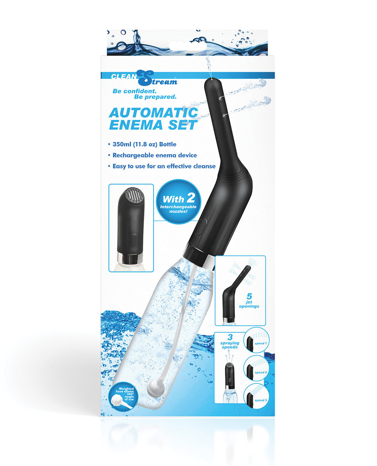 Automatic Enema Set w/2 Nozzles - 350 ml