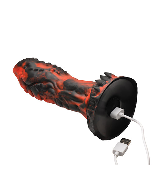 Creature Cocks Inferno Cock Vibrating Silicone Dildo - Red/Black