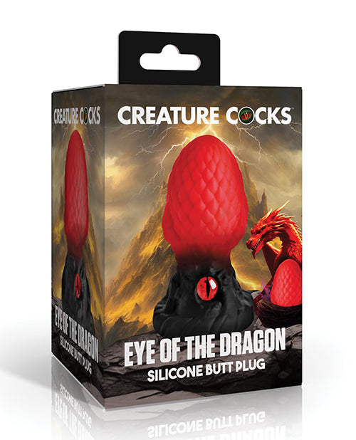 Creature Cocks -  Eye of the Dragon Silicone Butt Plug - Red
