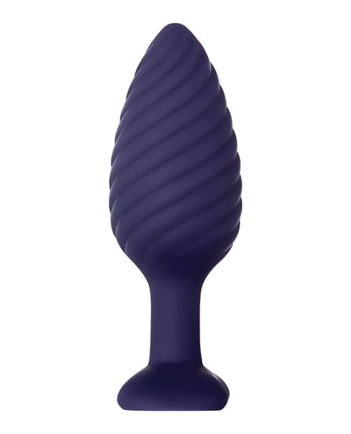 Zero Tolerance Wicked Twister Rechargeable Silicone Vibrating Butt Plug - Purple