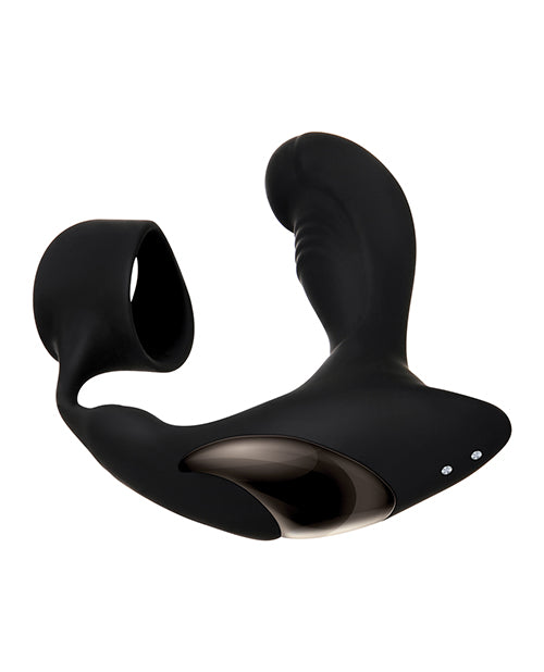 Zero Tolerance Strapped and Tapped Silicone Vibrating Prostate Stimulator with Remote Control - Black