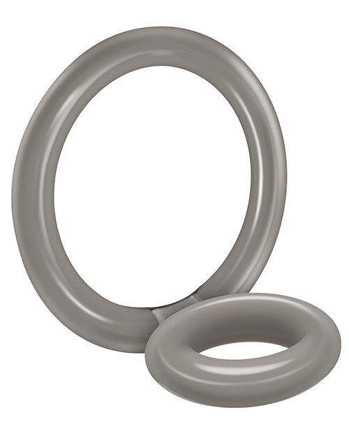 Zero Tolerance Bullseye Double Loop Cock Ring with Ball Strap - Smoke
