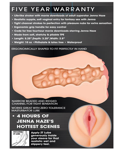 Zero Tolerance Jenna Haze Movie Download with Realistic Vagina Stroker - Vanilla