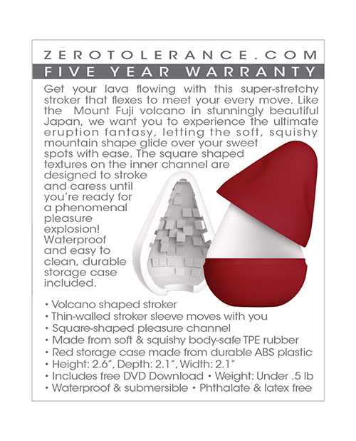 Zero Tolerance Fuji Volcano Stroker - White/Red