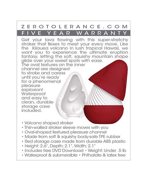 Zero Tolerance Kilauea Volcano Stroker - White/Red
