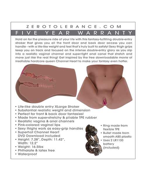 Zero Tolerance Channel Heart Movie Download with Realistic Body Stroker - Chocolate