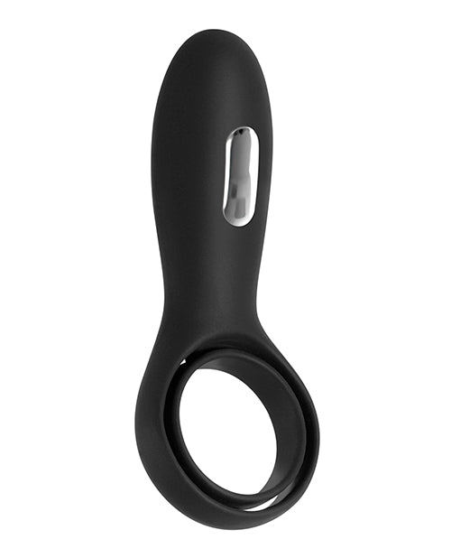 Zero Tolerance The Rechargeable Silicone Torpedo Vibrating Cock Ring - Black