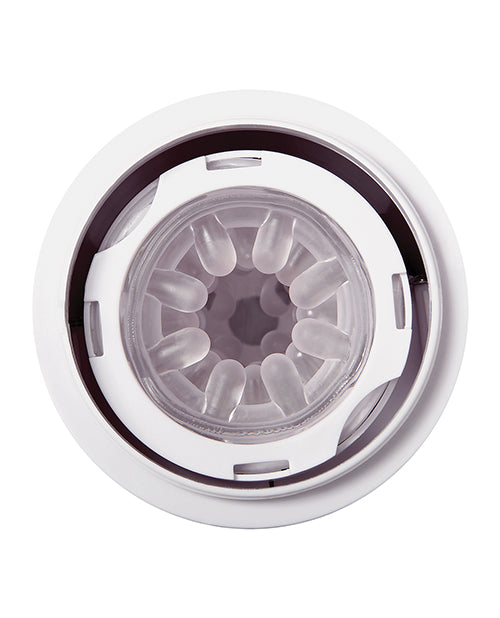 Zero Tolerance The Thrusting Stroker Rechargeable Vibrating Pussy Masturbator - Vanilla/White