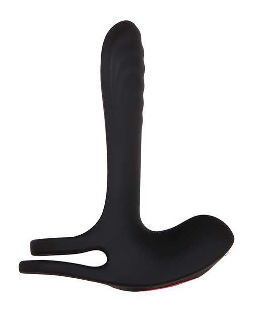 Zero Tolerance Vibrating Girth Enhancer Silicone Rechargeable Sleeve with Remote Control - Black/Red