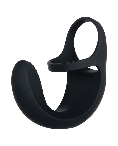Zero Tolerance Vibrating Ball Cradle Silicone Rechargeable Cock Ring with Remote Control - Black